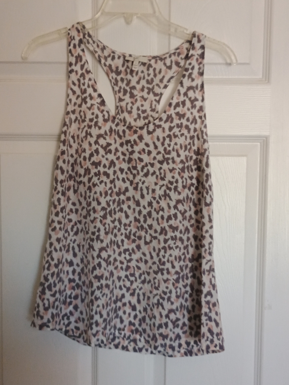 EUC Joie Pink and Gray Leopard Racerback Tank Size S